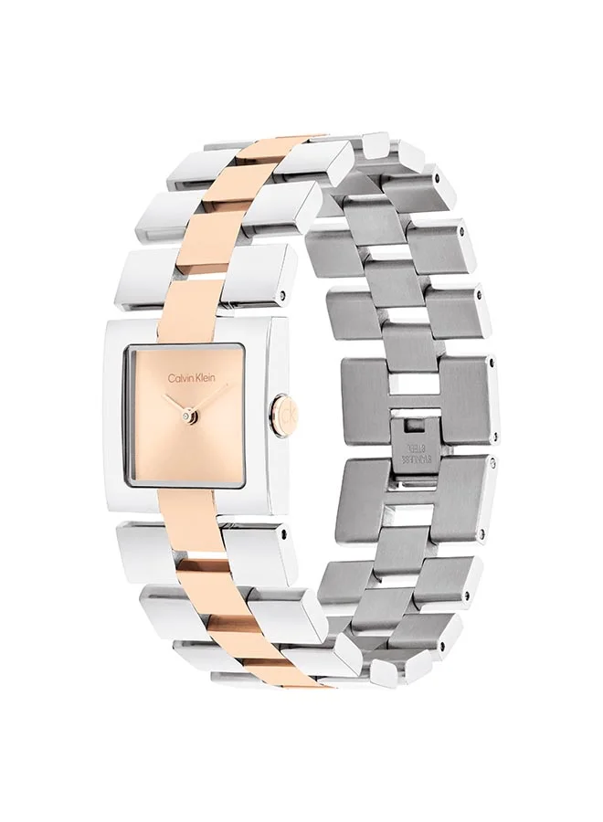 Premium Square Analog Women's Watch with Blush Case (Alloy, Quartz Movement) q79ox