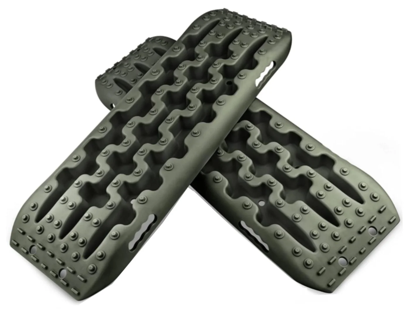PENG GENERAL Recovery Traction Tracks Mat for 4X4 Off-Road Sand Snow Mud (Black, Set of 2) 6t70y