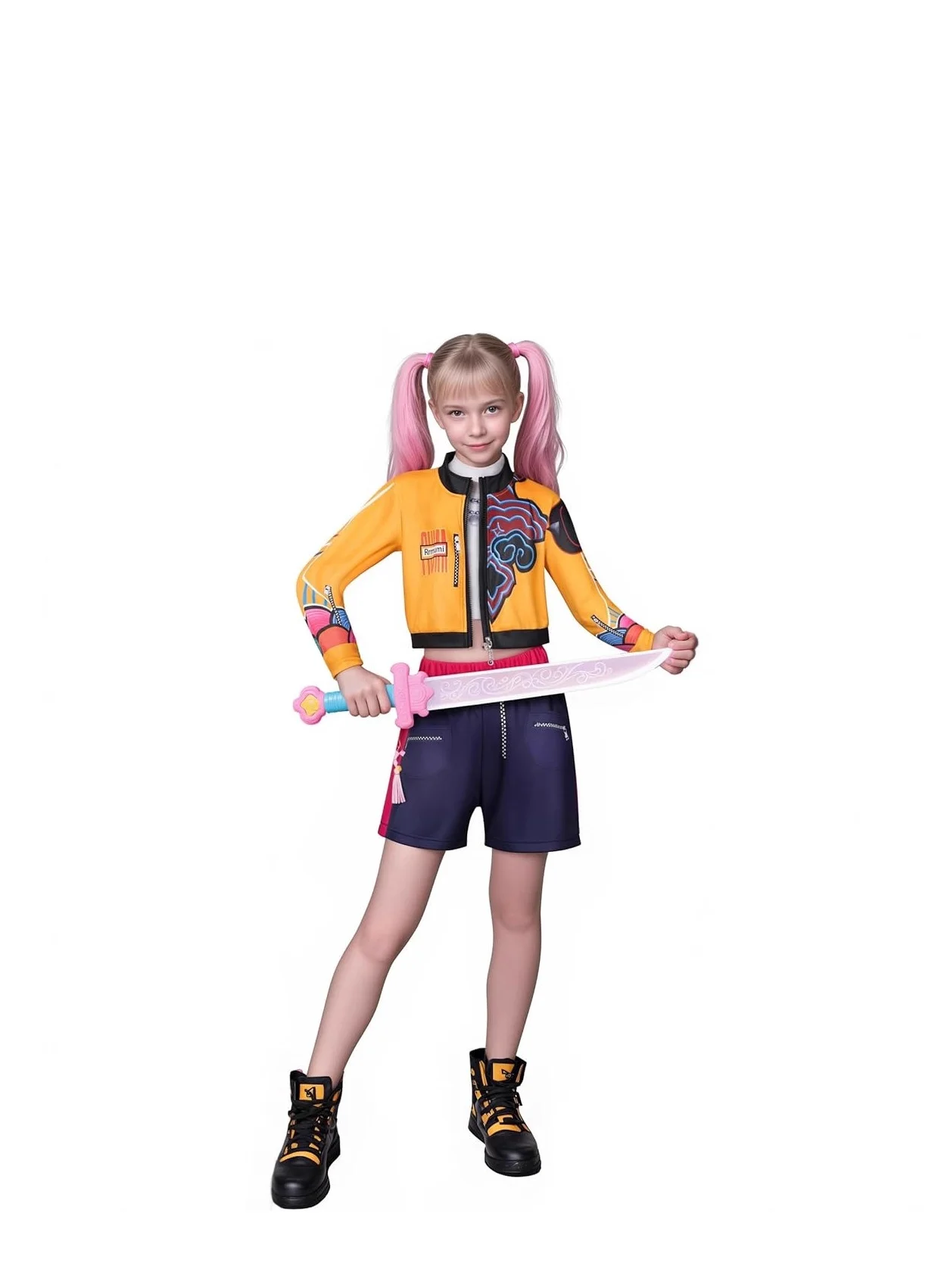 Bluejw KPOP Performance Costume Set for Kids Pop Singer Cosplay Outfit (Kids) 15ahj