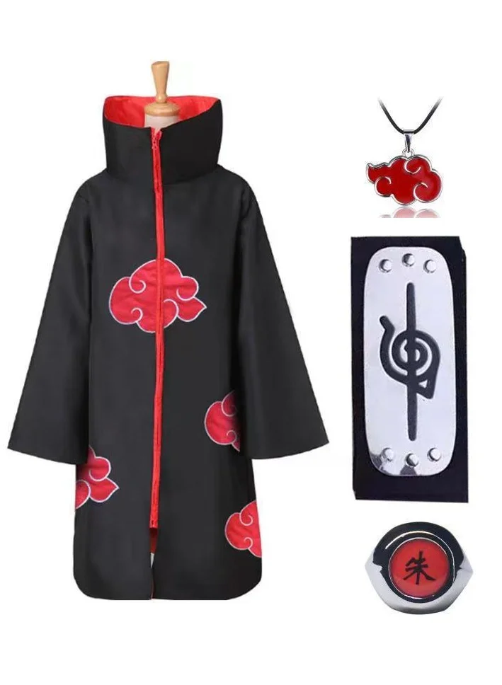 JAYATO Akatsuki Cloak Cosplay Costume Set Premium Anime Outfit for Fans & Events (4 Pieces) w0ja5