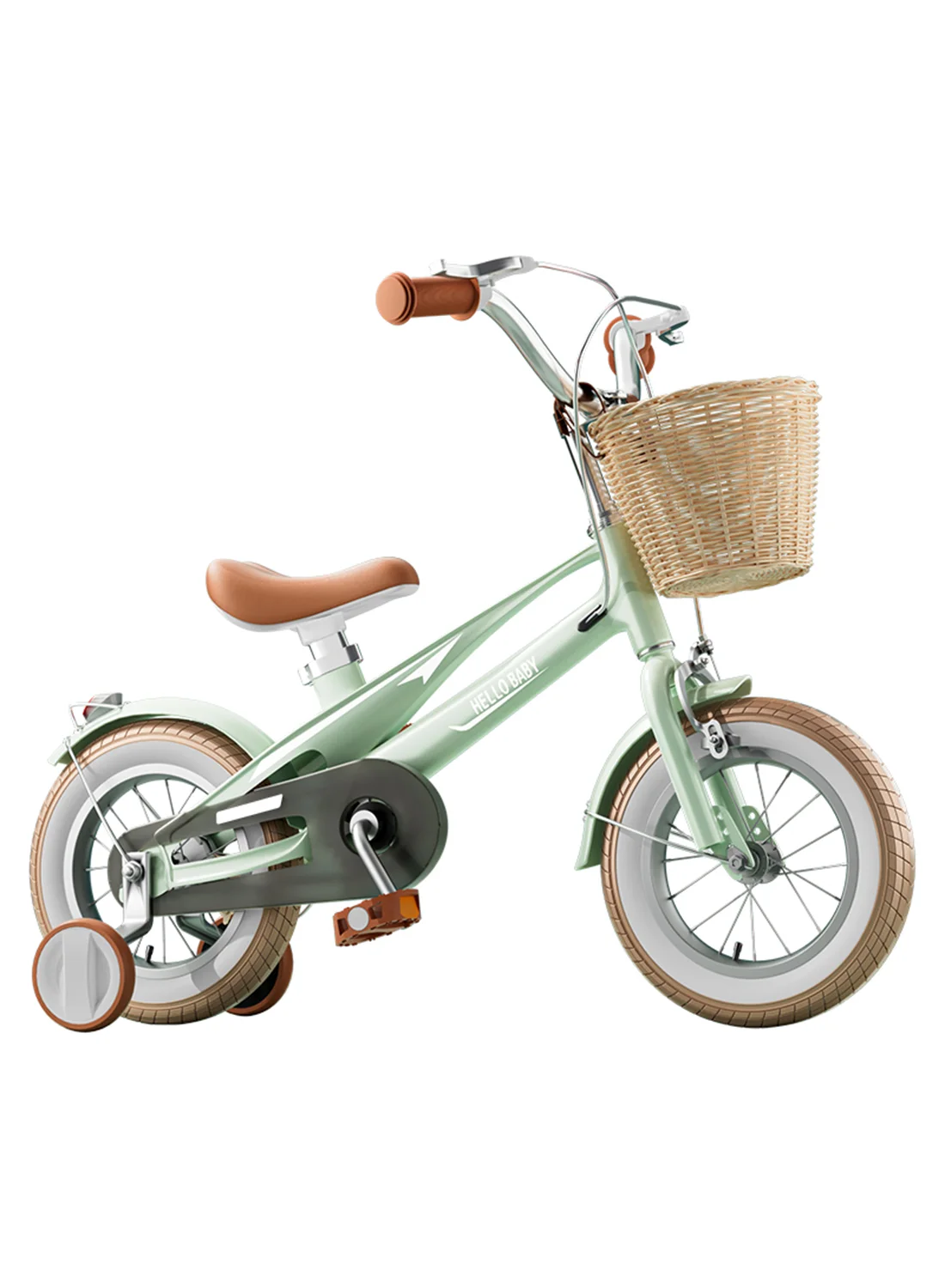 HELLO BABY Kids Bicycle 16 Inch High Carbon Steel Bike With Training Wheels For Boys And Girls (16 Inch) rerqg