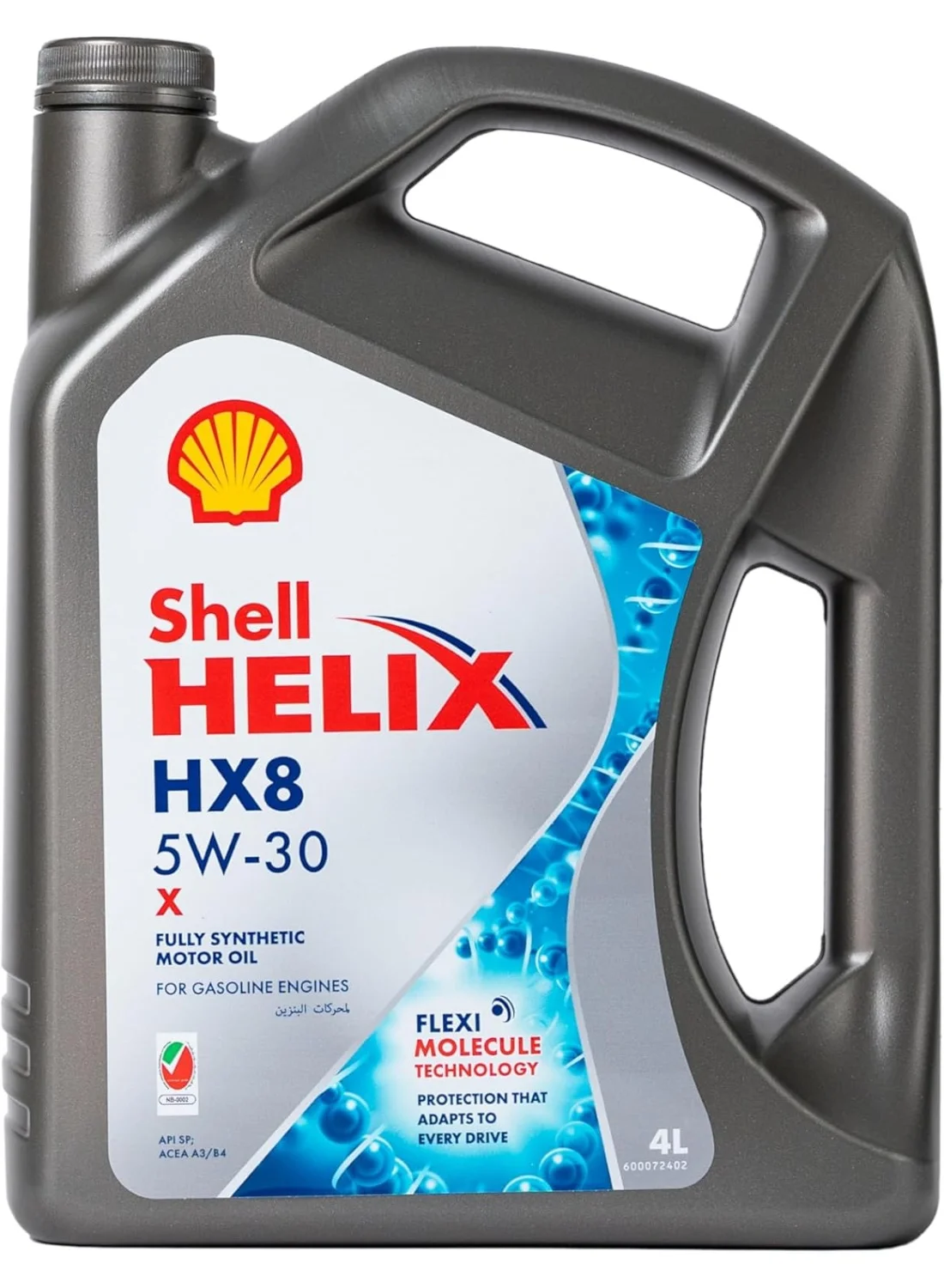 Shell Helix HX8 Synthetic Engine Oil 5W30 (Premium Full Synthetic Lubricant, 4L) 414h7