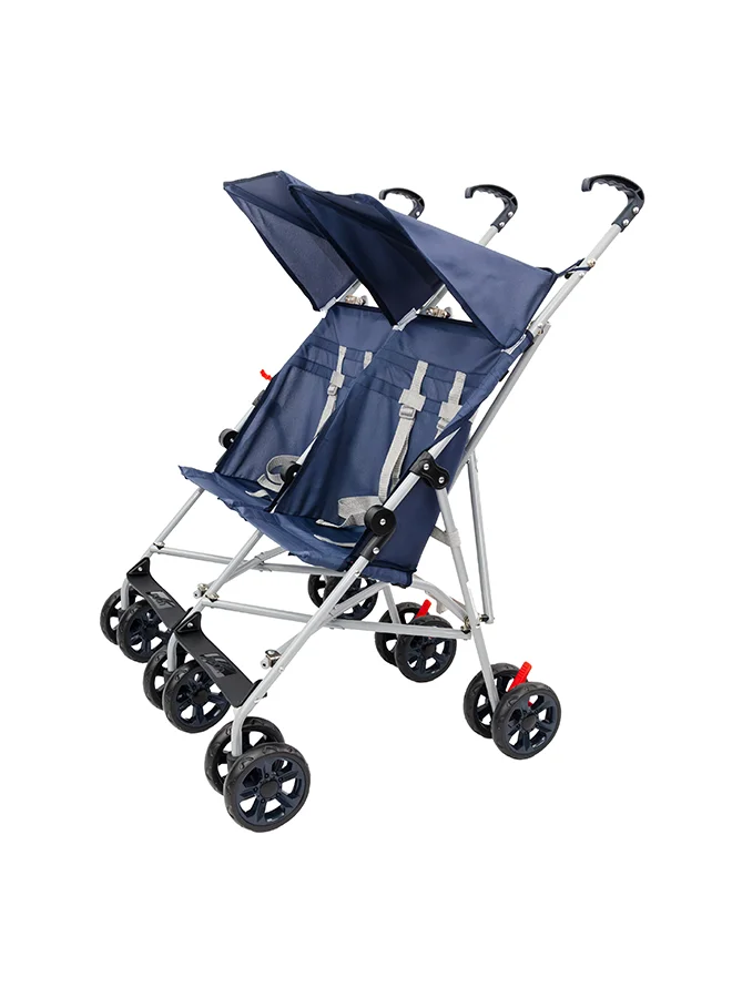 Moon Jet Plus Twin Lightweight Travel Stroller Umbrella Fold (Dark Blue, 30kg Capacity) xiq9o