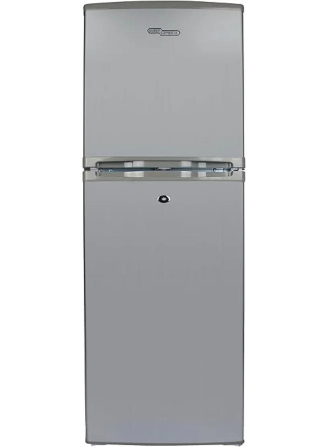Premium Compact Refrigerator-Freezer 138L Net Capacity Adjustable Shelves (Silver, 138L) o1ez9