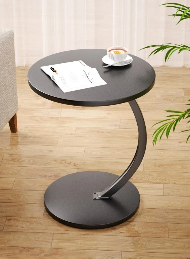 JOGAMS C-Shape Side Table Metal Frame Modern End Table for Living Room and Bedroom (Compact Design, 55 cm) 8kj67