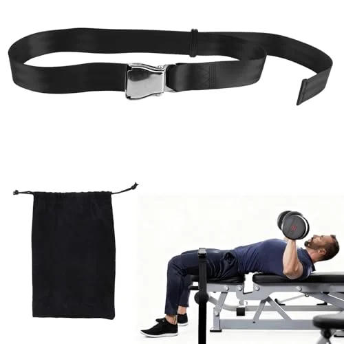 Fukaisu Nordic Hamstring Curl Strap Premium Durable Polyester Belt for Home Gym Workout (Black, One Size) 2hqyy