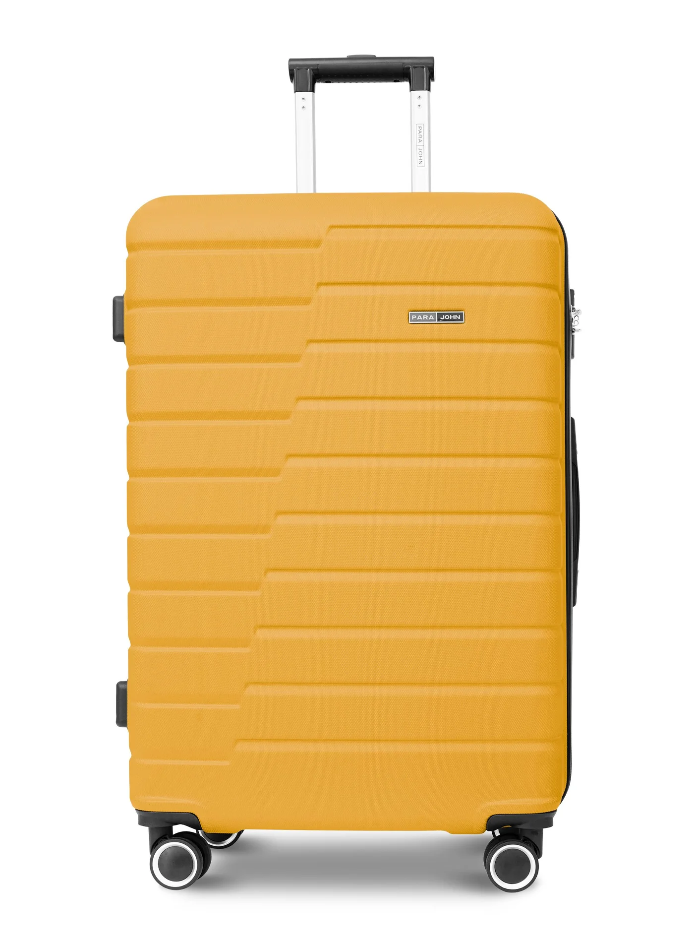 PARAJOHN Hardside Spinner Luggage Trolley (Yellow, 28 Inch) Lightweight ABS Suitcase with 4-Wheel Rolling System for Travel n8xyz