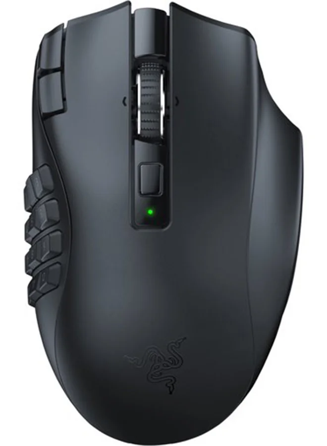 Premium Wireless MMO Gaming Mouse with 19 Programmable Buttons and High-Precision Optical Sensor (Black) uj0pu