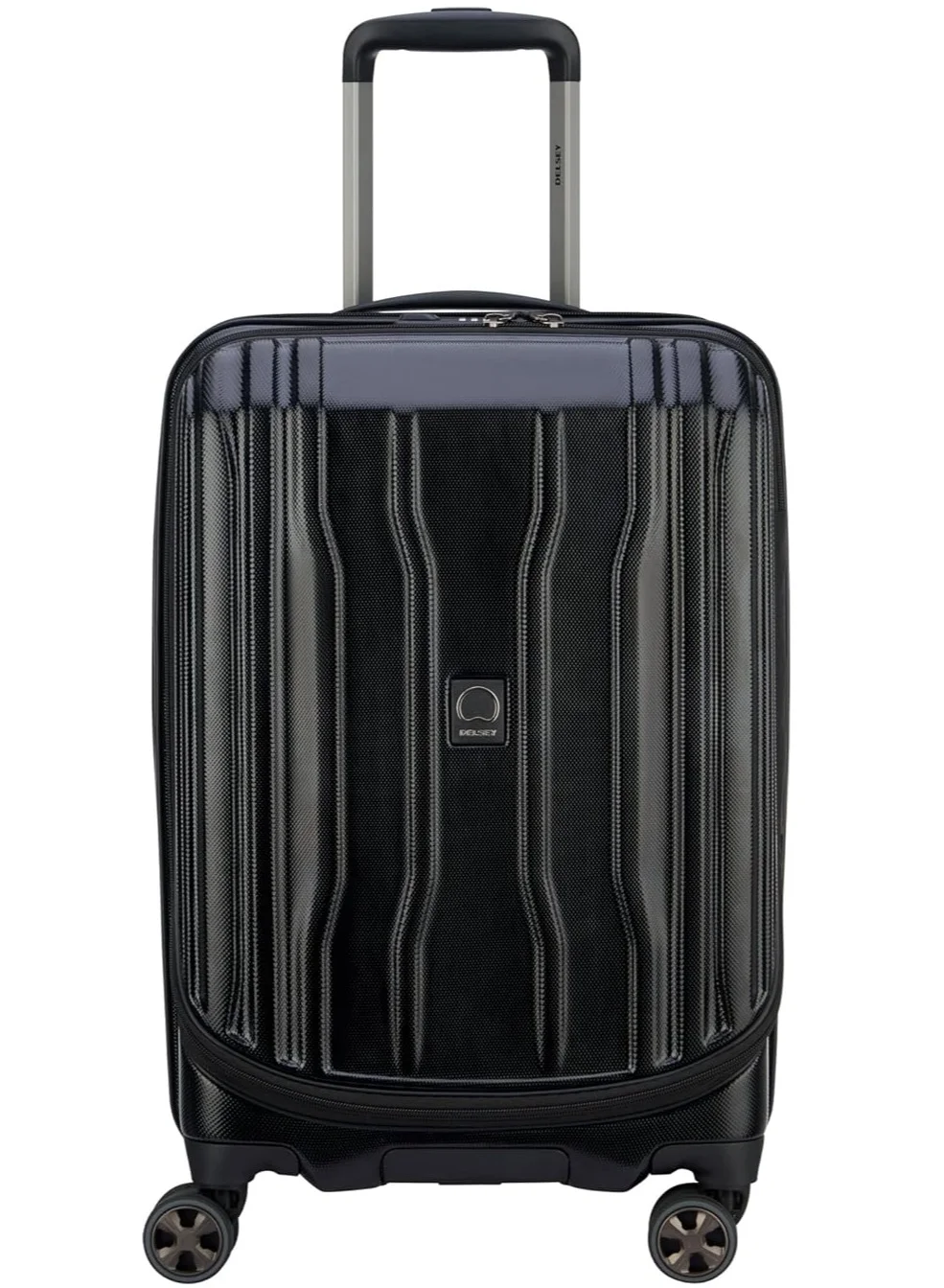 Premium Hardcase Expandable Cabin Trolley Luggage with 4-Double Spinner Wheels (Black, 58 cm) 5kigb