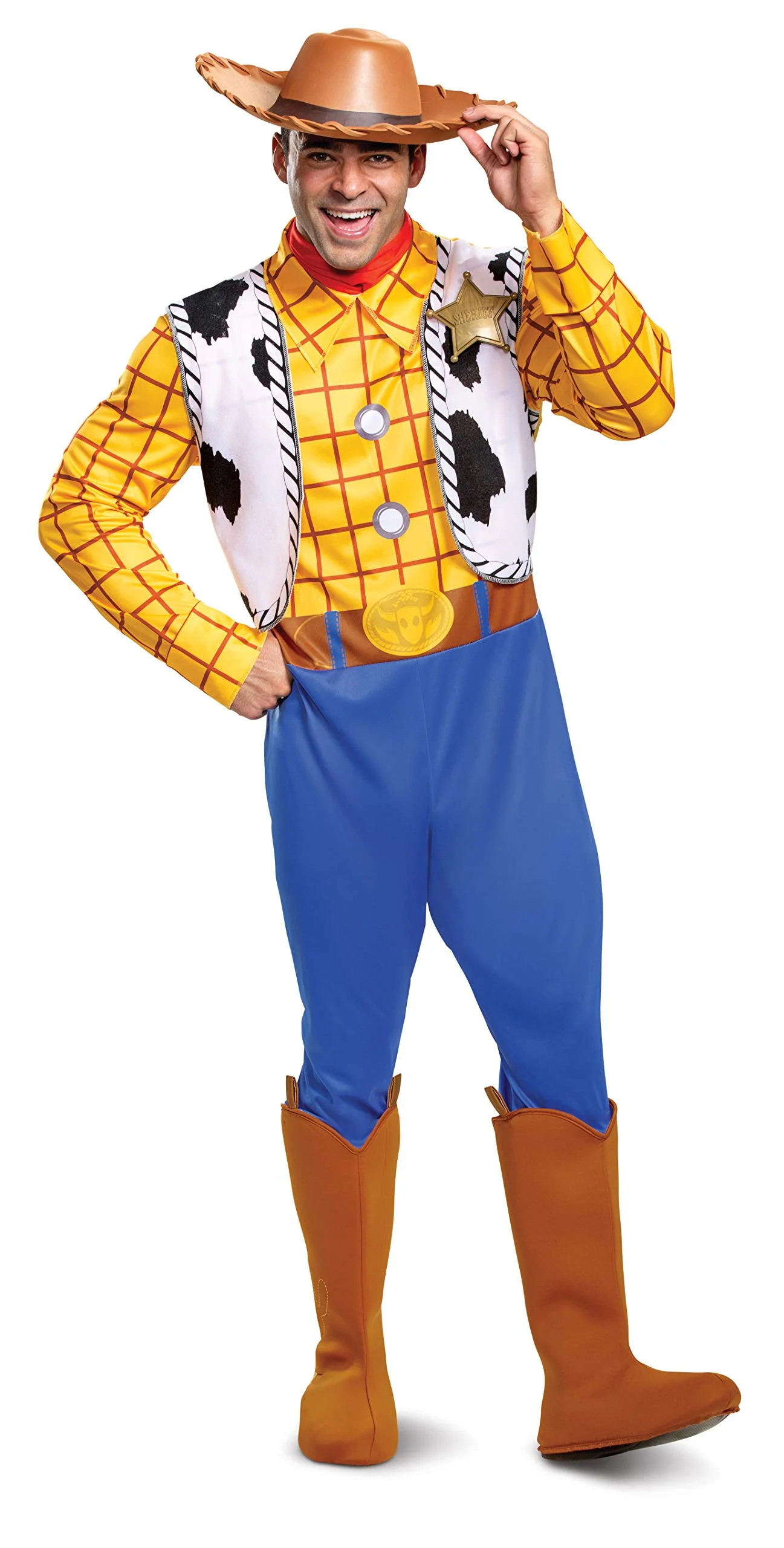 Premium Cowboy Character Costume for Adults Deluxe Western Style Outfit (Multi-Color, L/XL) cva9b