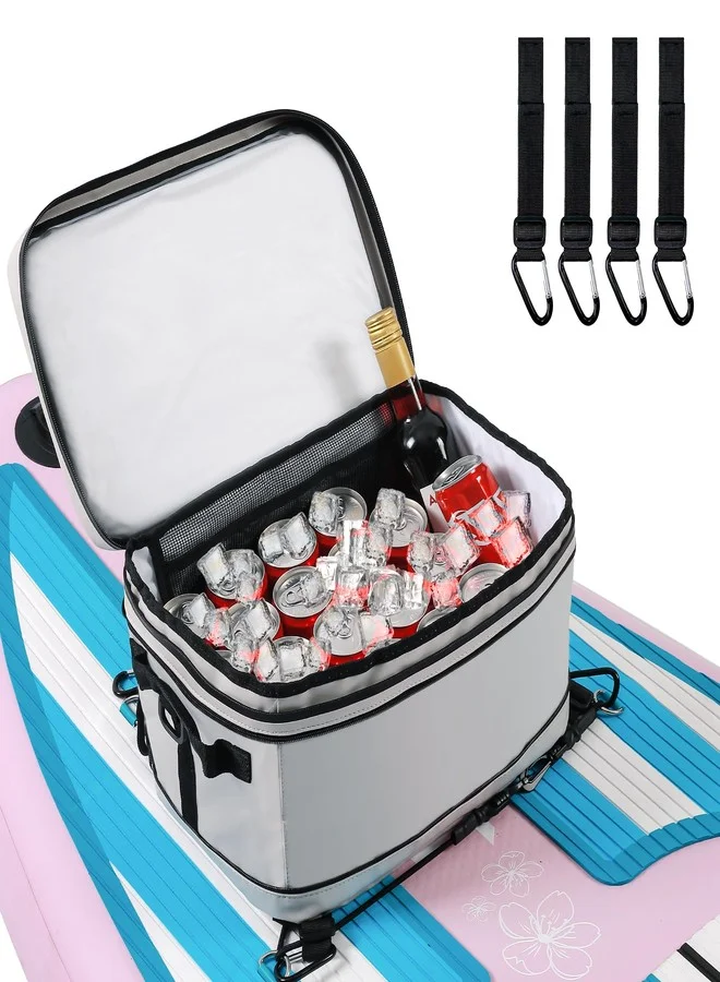 UPWELL Paddleboard Deck Cooler Bag Waterproof Insulated Storage for Kayak and SUP (Grey, 15 L) b3qc1