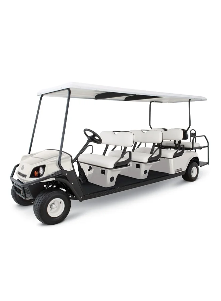 Premium 8-Seater Electric Shuttle Golf Cart (White, 8-Passenger Capacity) 6hpqd