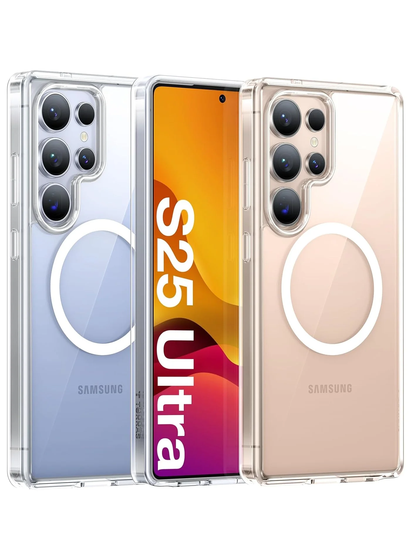 Premium Magnetic Shockproof Protective Case for Smartphone (Clear, 16.9 cm) 3sy30