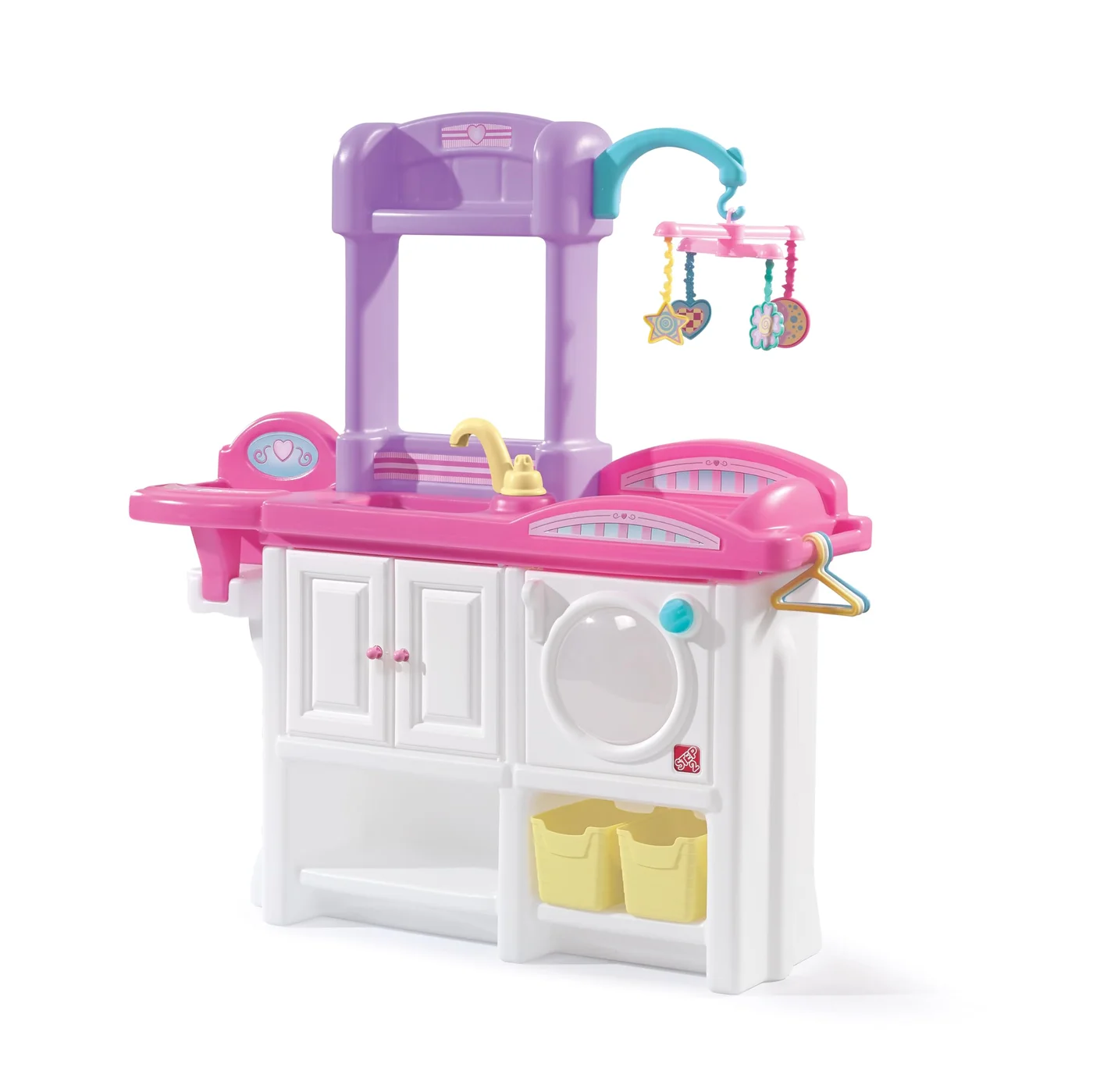 Deluxe Baby Doll Nursery Playset with Changing Station and Crib (Pink, 1 Set) tatn8