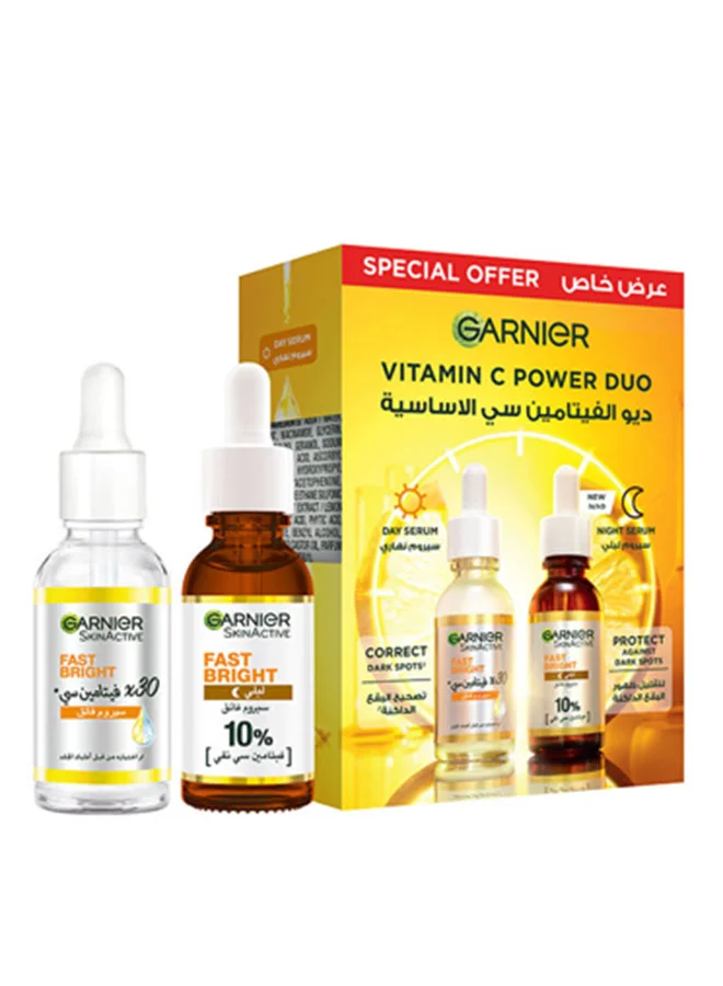 Premium Brightening Day and Night Serum Set for Radiant Skin (30 mL + 30 mL) 2a6oy
