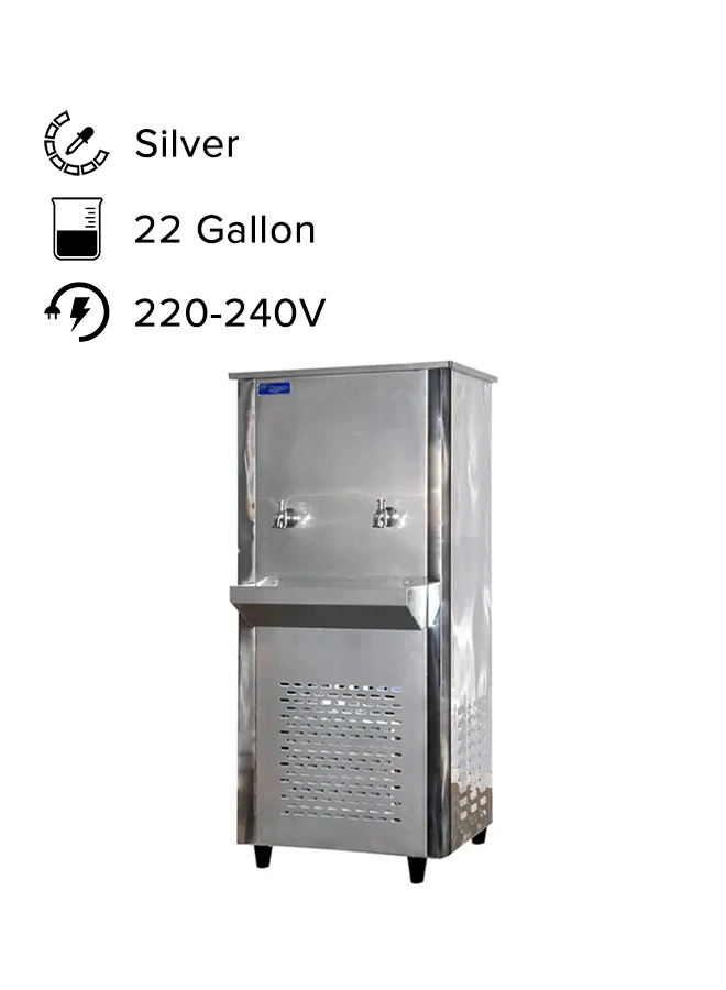 Super General 2-Tap Water Dispenser Floor Standing Premium Cooling System (Silver, 83 Liters) 7s3pk