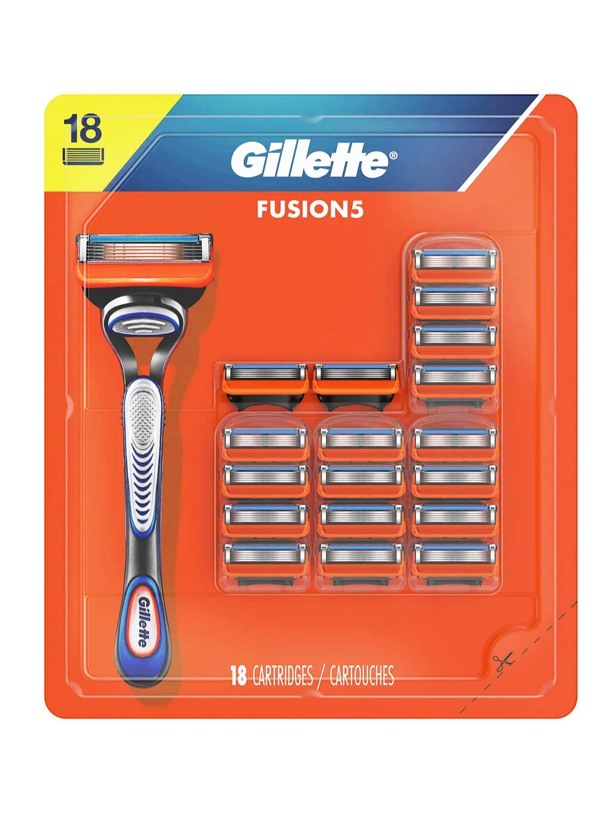 Premium 5-Blade Shaving Cartridges for Men (18-Piece Pack) fudrk