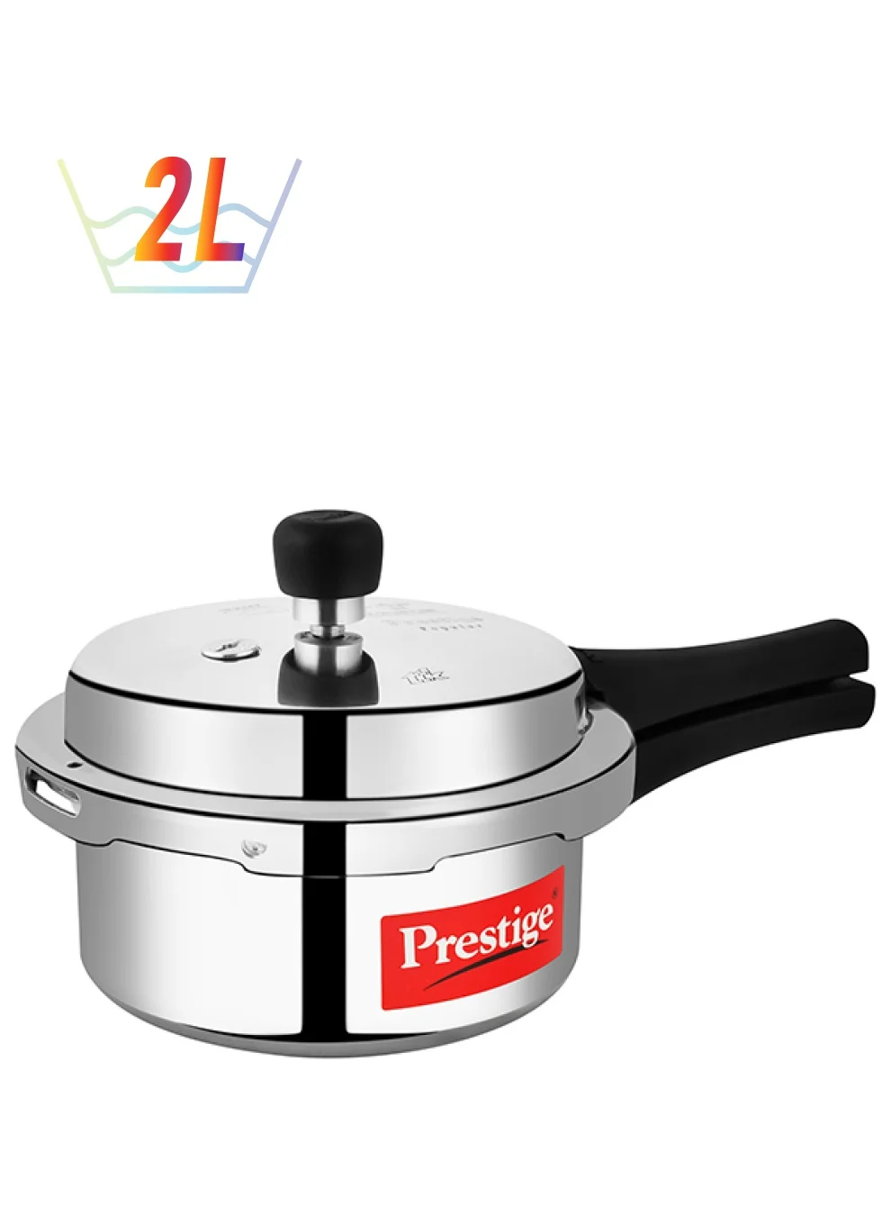 Premium Aluminium Pressure Cooker Deep Pan with Locking Lid (2 L) covic