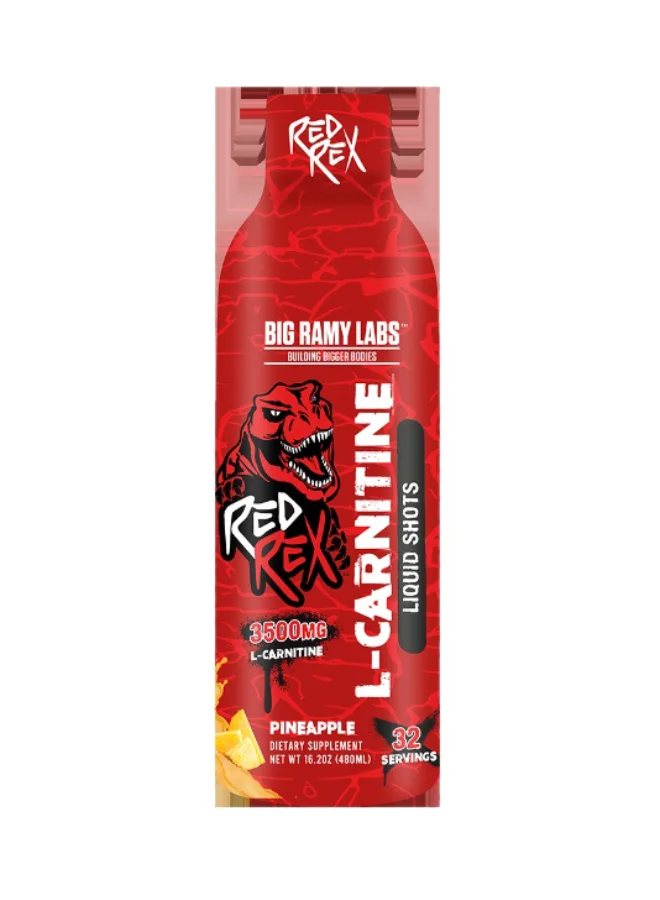 RED REX Liquid L-Carnitine Supplement Pineapple Flavor Premium Dietary Support (480 mL) 9jws1