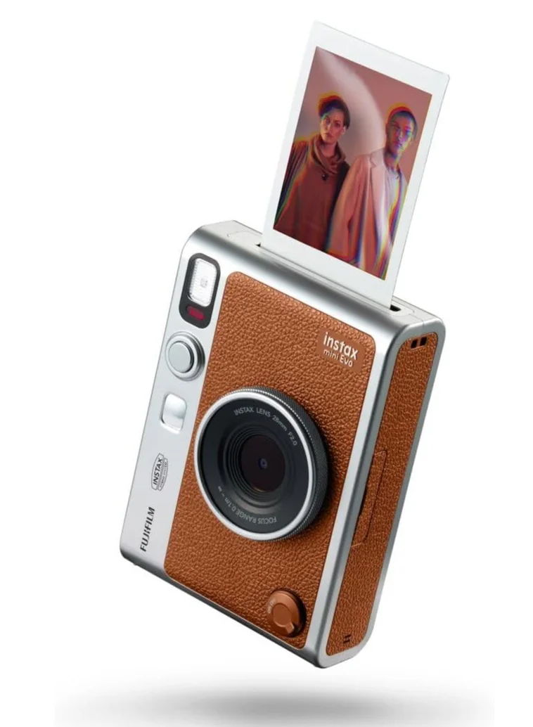 Premium Hybrid Instant Digital Camera Vintage Style (Brown, Compact) hnlzm