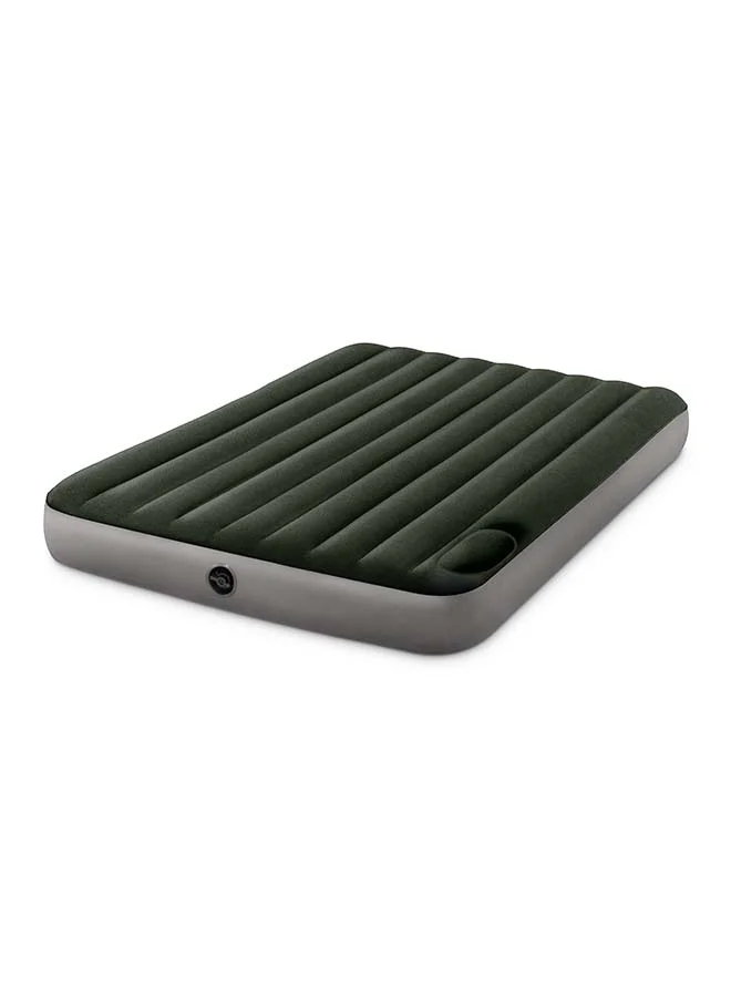 Premium Inflatable Airbed with Built-in Foot Pump (Green/Grey, 203 x 152 x 25 cm) zm58o