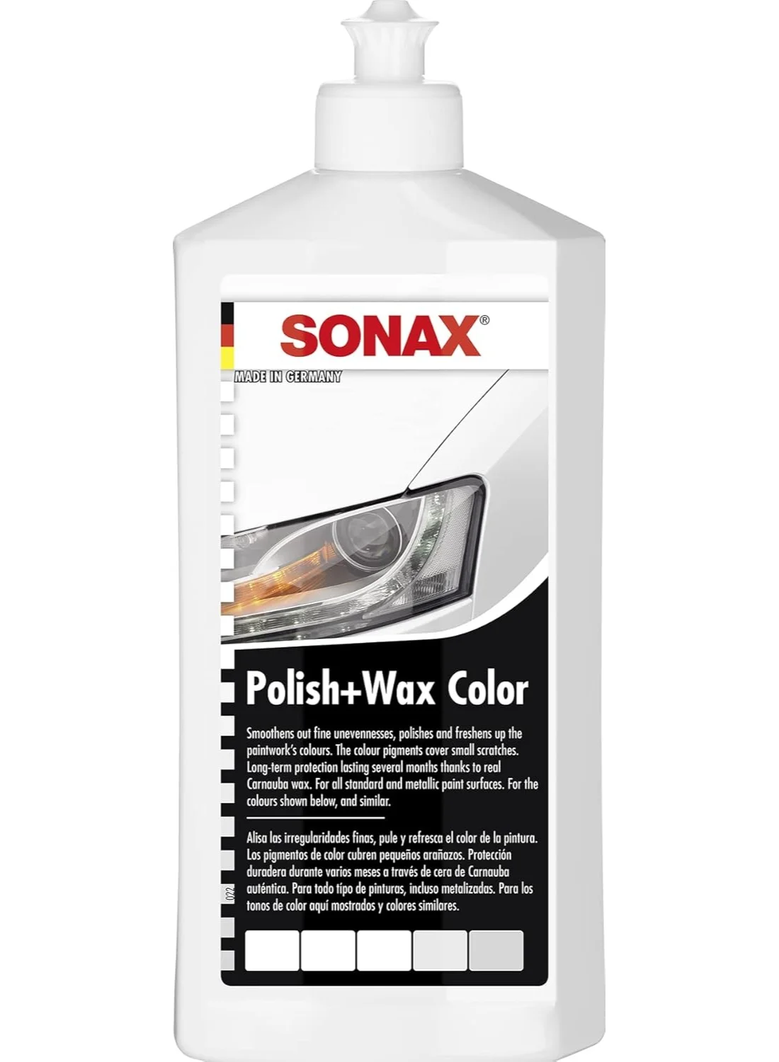 Premium Car Polish & Wax for White Vehicles (500mL) yteeb