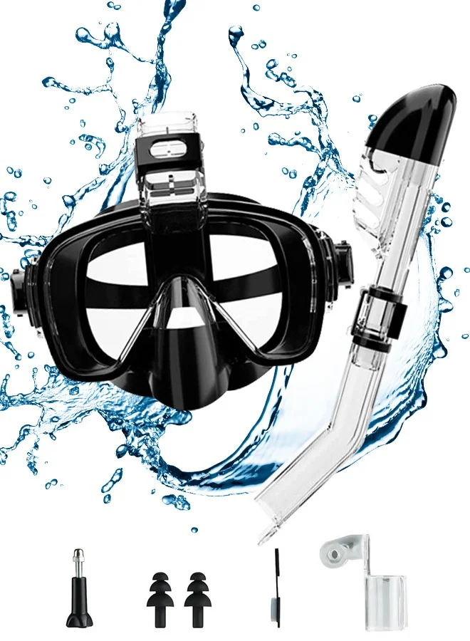 Necomi Panoramic Snorkeling Mask with Camera Mount Tempered Glass Diving Goggles (Adult, One Size) bzuhr