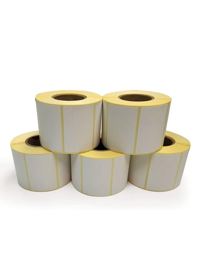 Office Maker Thermal Barcode Labels 58x39 mm Premium Adhesive Paper for Printers (White, 5 Rolls, 4000 Labels Total) uf6jr