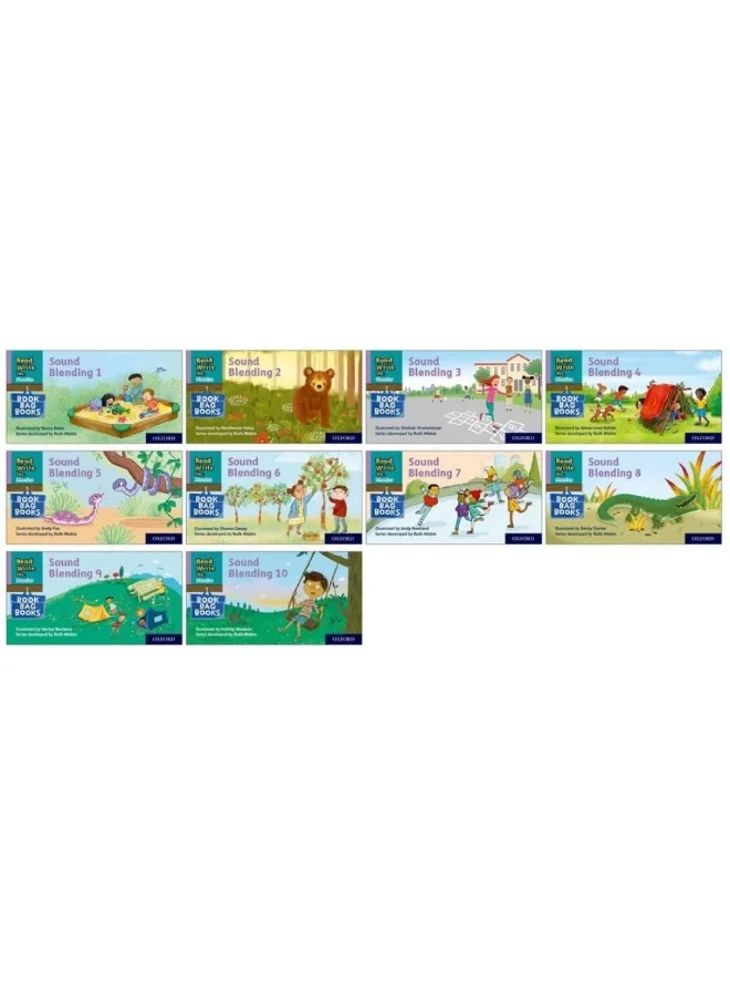 Educational Phonics Sound Blending Book Bag Books (Mixed Pack of 10) aewbx
