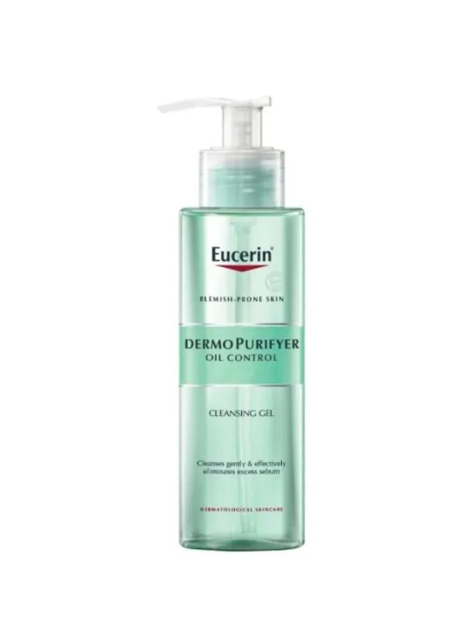 Eucerin Dermo Purifyer Cleansing Gel Premium Face Wash for Blemish-Prone Skin (Green, 200 mL) r113t