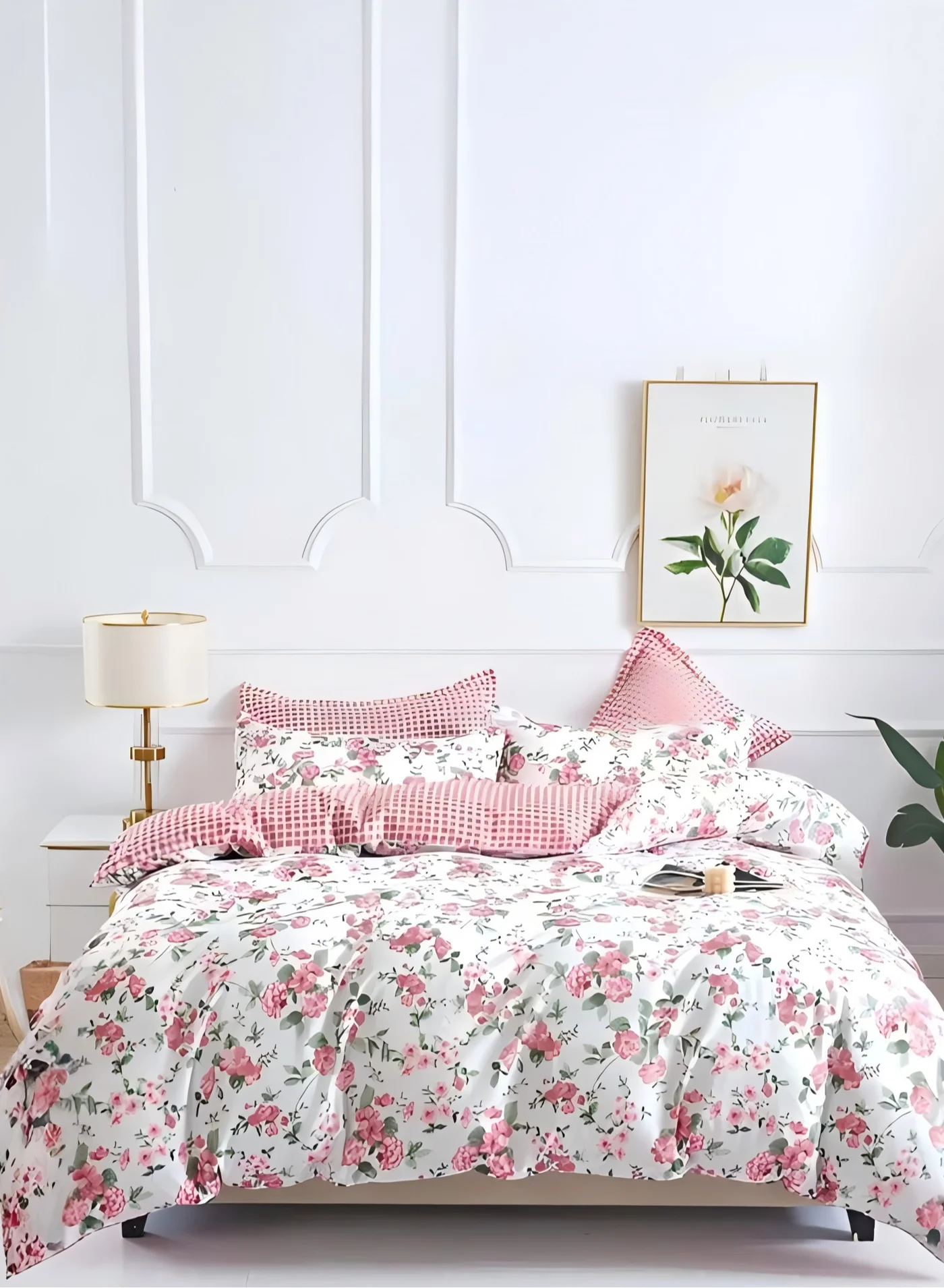 Duoduo Home King Size Duvet Cover Set 6-Piece Bedding Collection (220x240cm, White) frjls