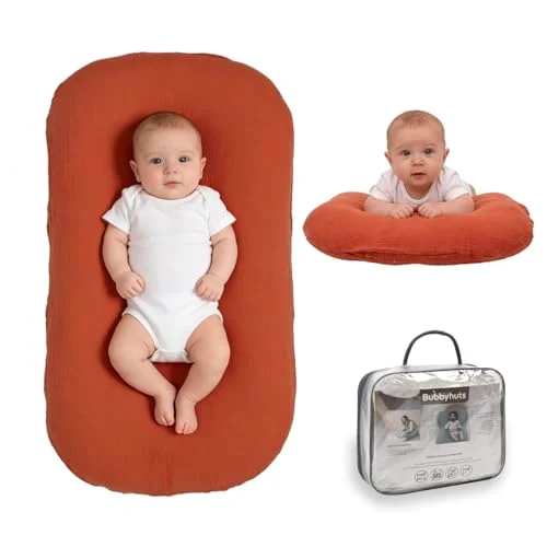 Infant Support Cushion for Newborns and Toddlers Breathable Muslin Tummy Time Mat (Orange, 70 cm x 50 cm) r8hbd
