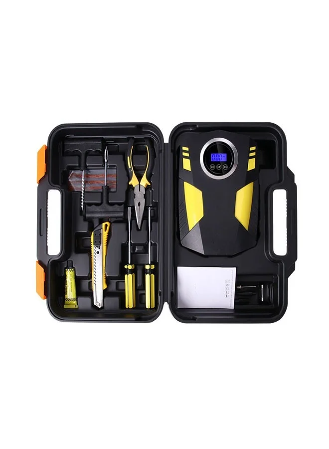 KLNAMAEAAN Portable Tire Inflator Air Compressor 12V DC Pump with Digital Pressure Gauge and Emergency LED Light (1 Unit) i5g52