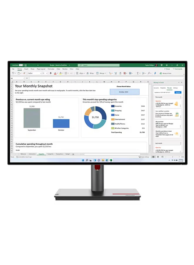 Premium 27-inch QHD Computer Monitor IPS Display with USB-C Power Delivery and Adjustable Stand (Black, 68.58 cm) qtf59