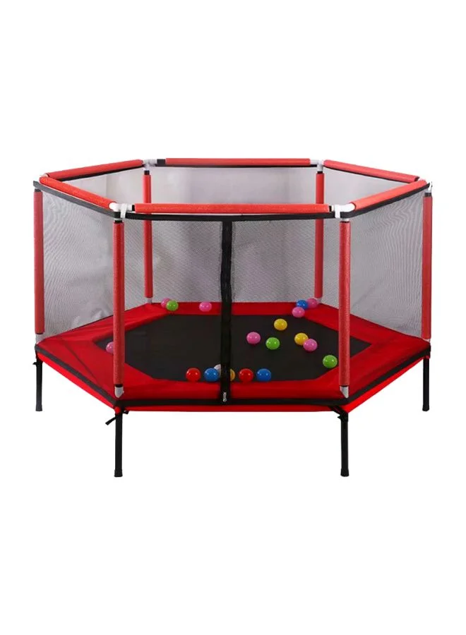 Fancy Outdoor Backyard Trampoline with Safety Enclosure Net and Durable Jumping Mat (157x120x157cm) cpasr