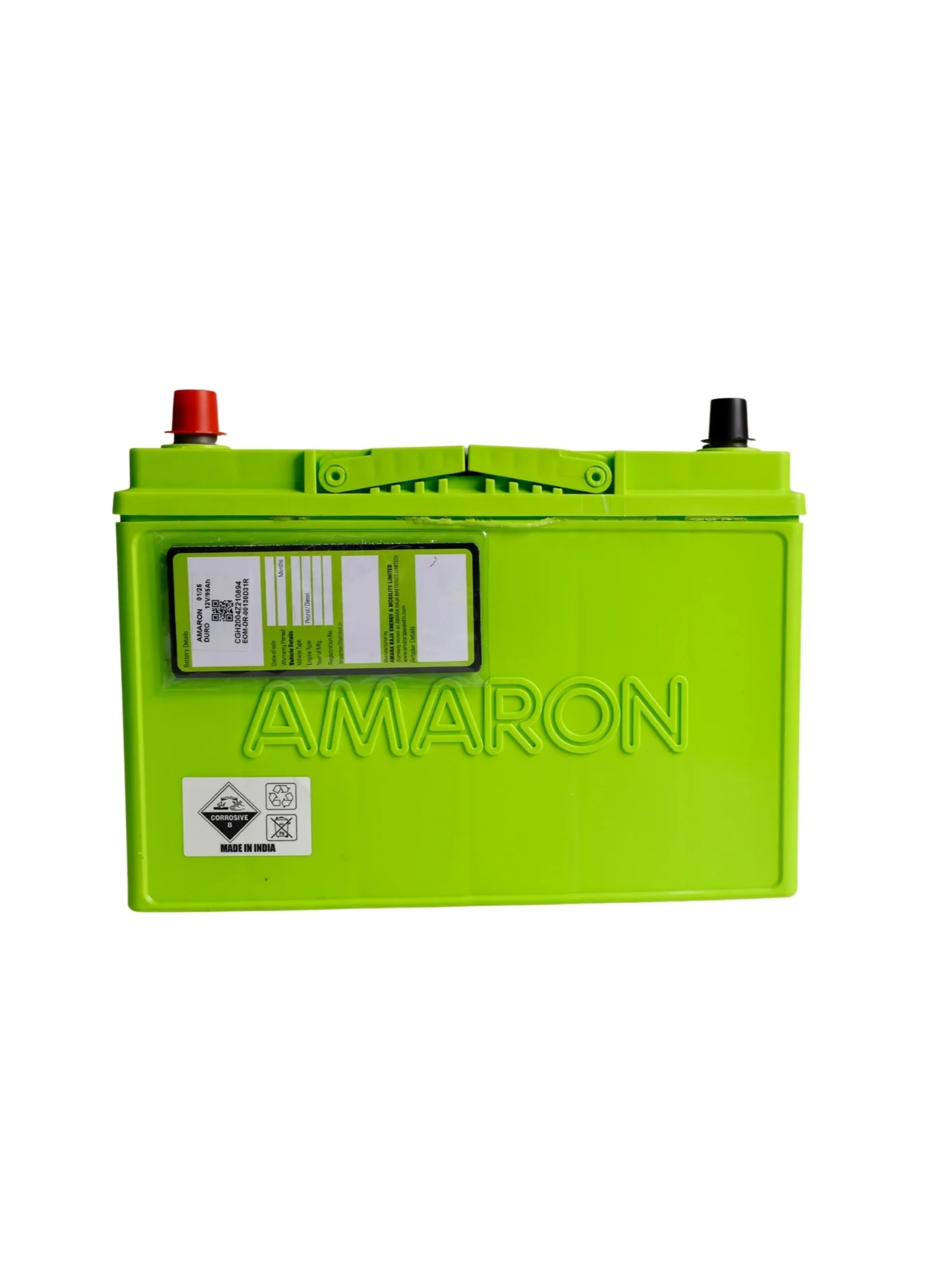 Amaron Automotive Car Battery (95AH, 800CCA, D31, B13) High-Performance Maintenance-Free Power Source h5g81