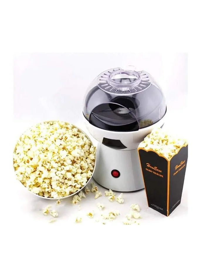 Premium Hot Air Popcorn Maker Retro Style Electric Popper Machine for Home Movie Nights (Compact, 1200W) zlo3y