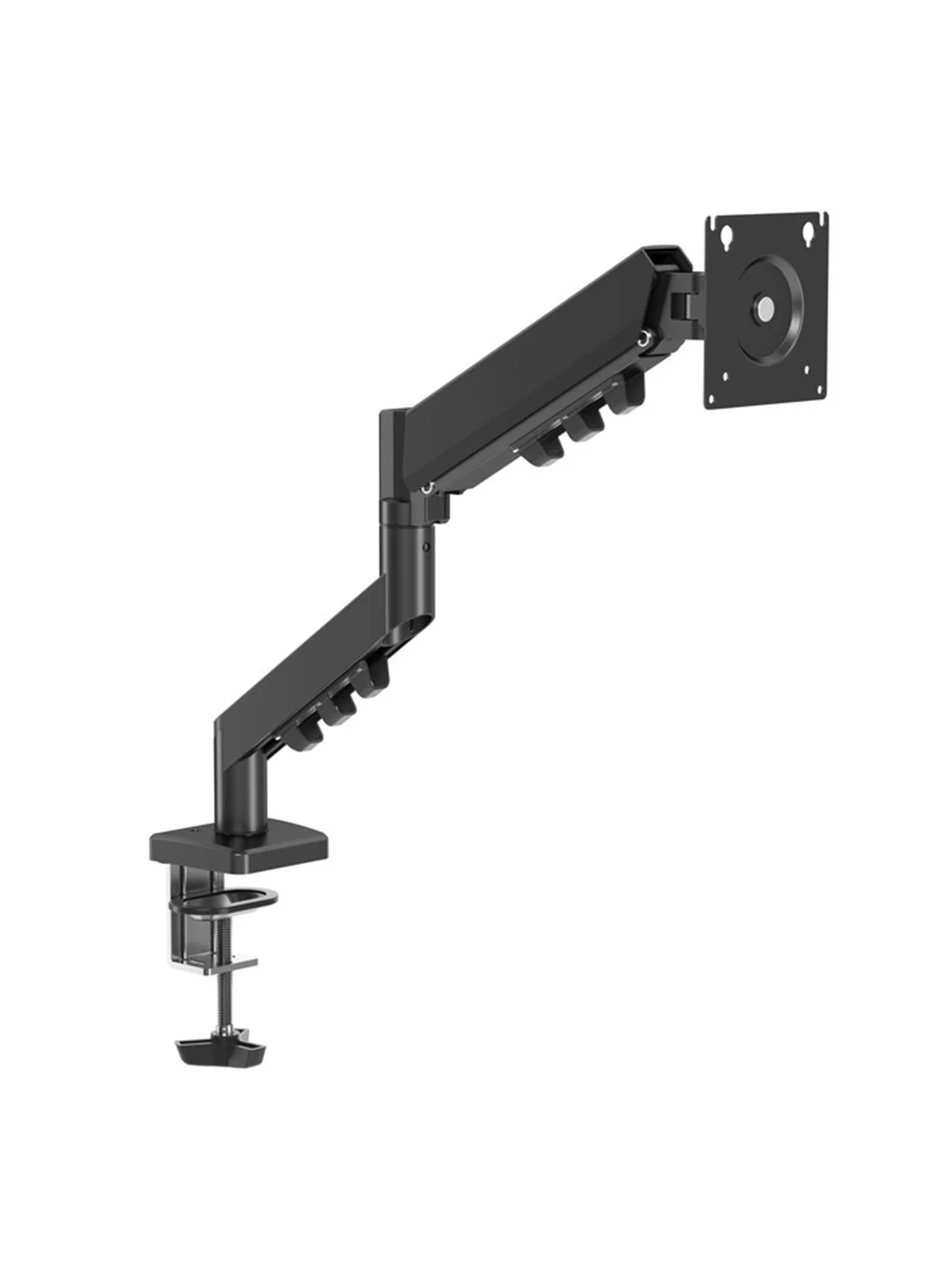 GAMEON Gas Spring Monitor Arm Single Mount for 17 to 32 Inch Screens (Black, 9kg Capacity) qkyvm