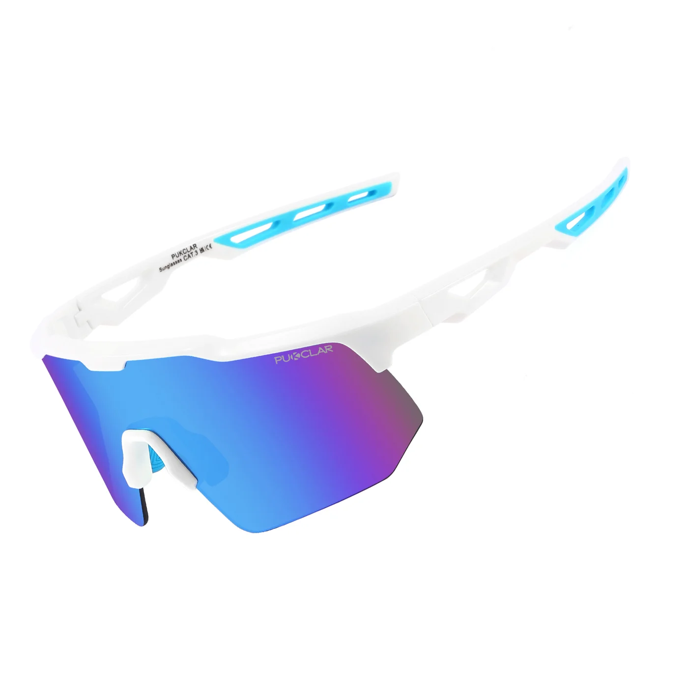 PUKCLAR Polarised Sports Sunglasses Premium UV Protection Eyewear for Men and Women (One Size, Black) yfw89