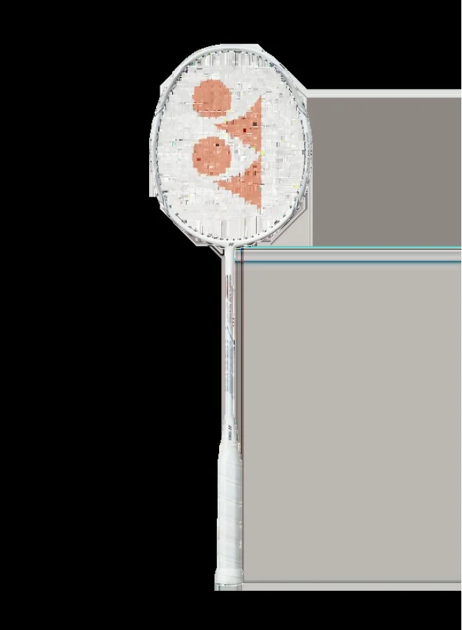 Premium Graphite Badminton Racket Lightweight Professional Sports Equipment (White Gray, 4U5) 35u7q