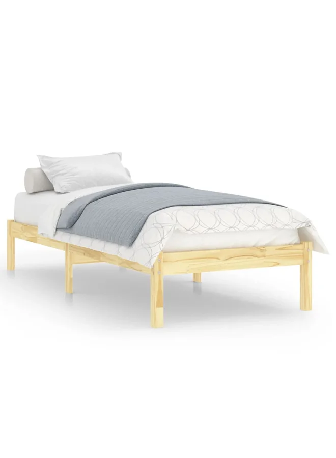 VidaXL Solid Wood Bed Frame Minimalist Platform Base (90x200 cm) skq73