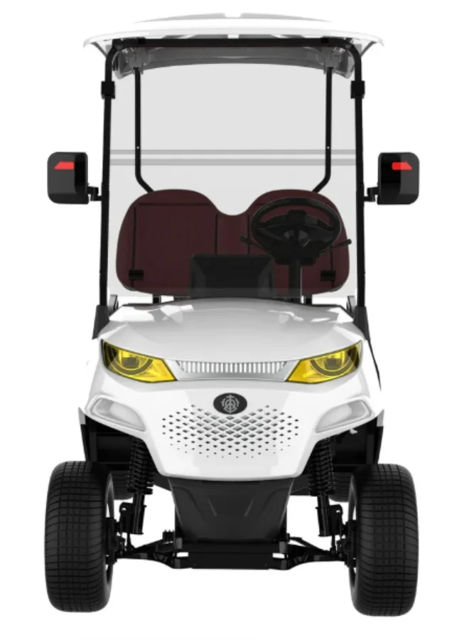 SUNCART 4 Seater Electric Golf Cart with Touch Screen Dashboard and Hydraulic Brakes (White, 4-Passenger) ak596