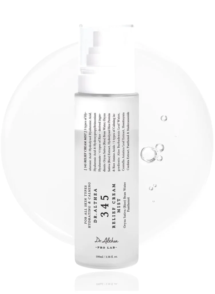 Dr. Althea 345 Relief Cream Mist Hydrating Facial Spray for Sensitive and Dry Skin (110 mL) uhbon