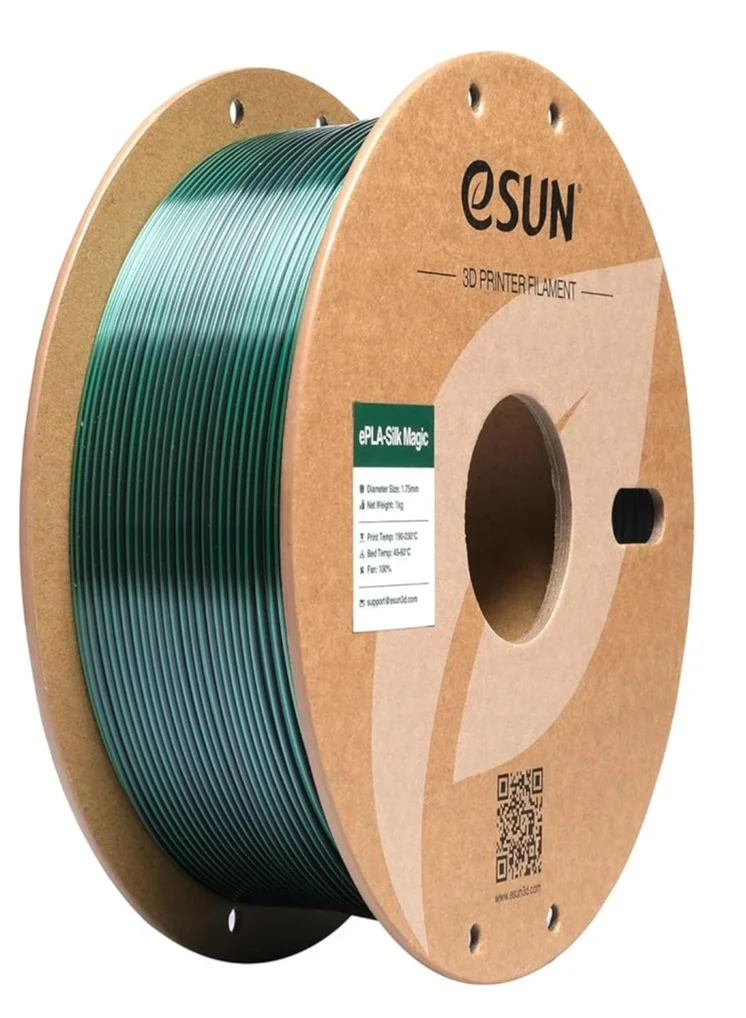 Premium Dual-Color Silk PLA 3D Printing Filament, Gradient Magic Co-Extrusion Material for 3D Printers (Black Green, 1 kg) u1jwb