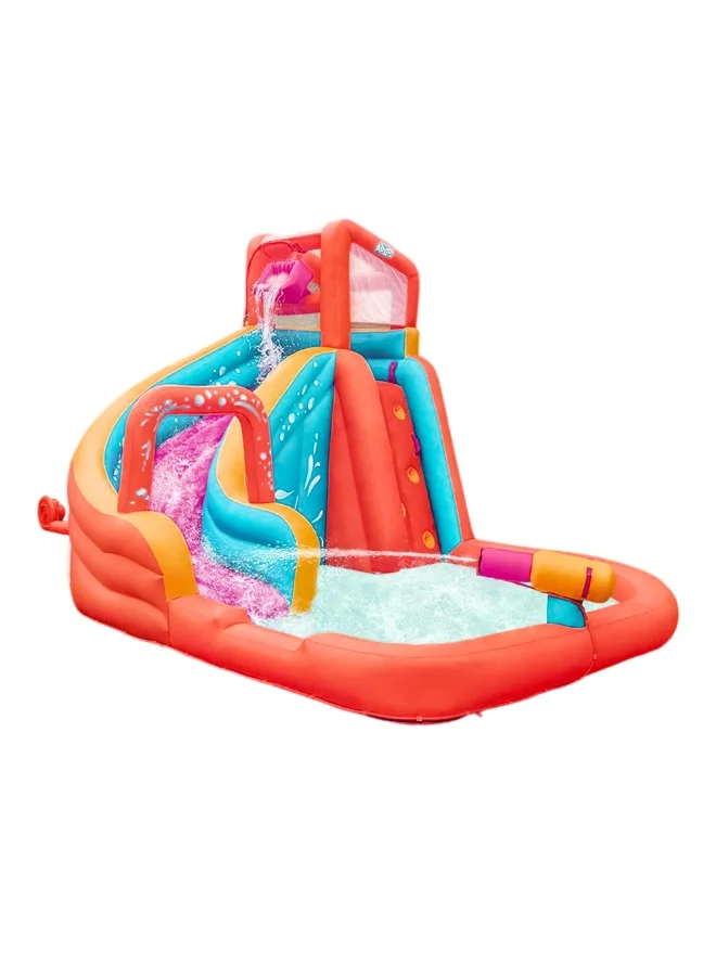 FLOBO Inflatable Water Park Bouncy Castle with 450W Air Pump (Multicolor, 365x320x270cm) pwpdf