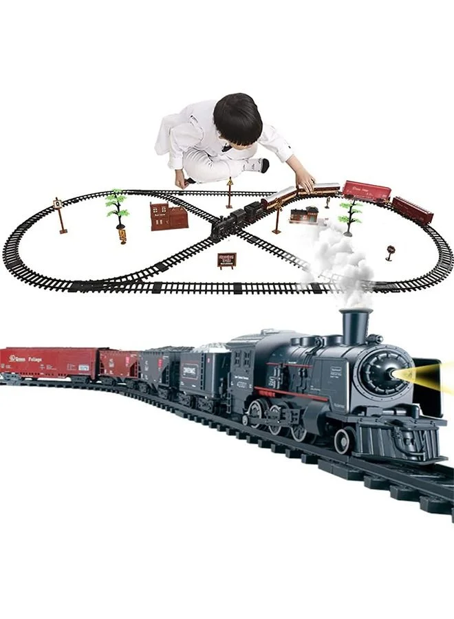 Beauenty Electric Track Train Set with Realistic Lights and Sound Effects (Premium Educational Toy for Kids) m0h3n