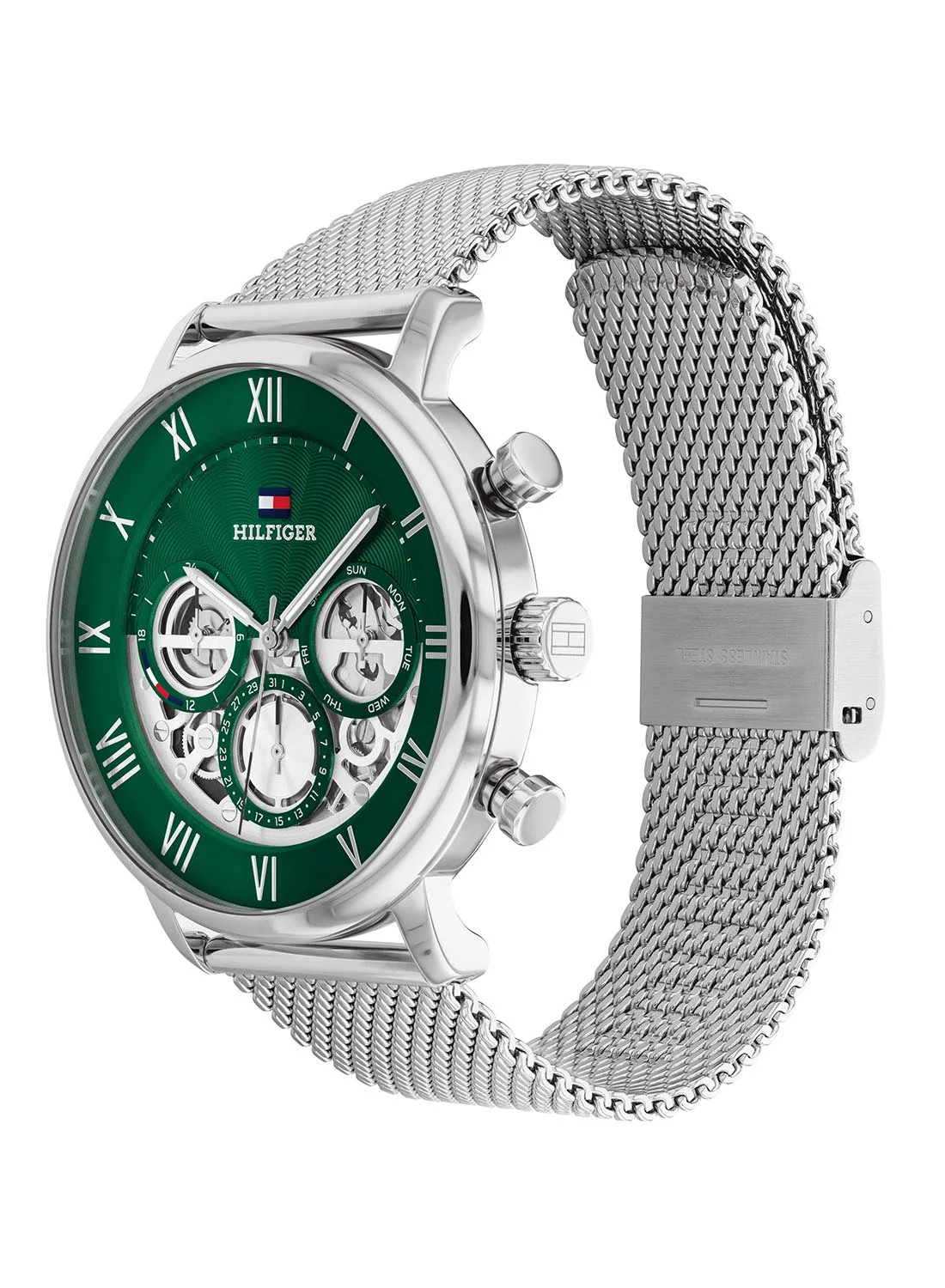 Premium Analog Quartz Wrist Watch for Men Stainless Steel Round Case (44 mm) ztjy7