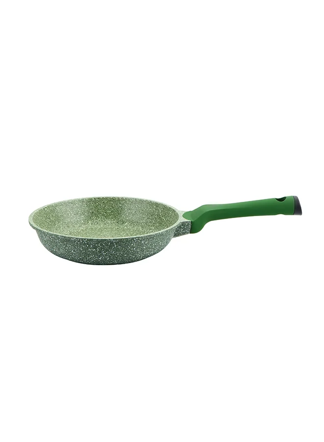Premium Granite Non-Stick Aluminium Fry Pan (Green, 5 L) ewkud
