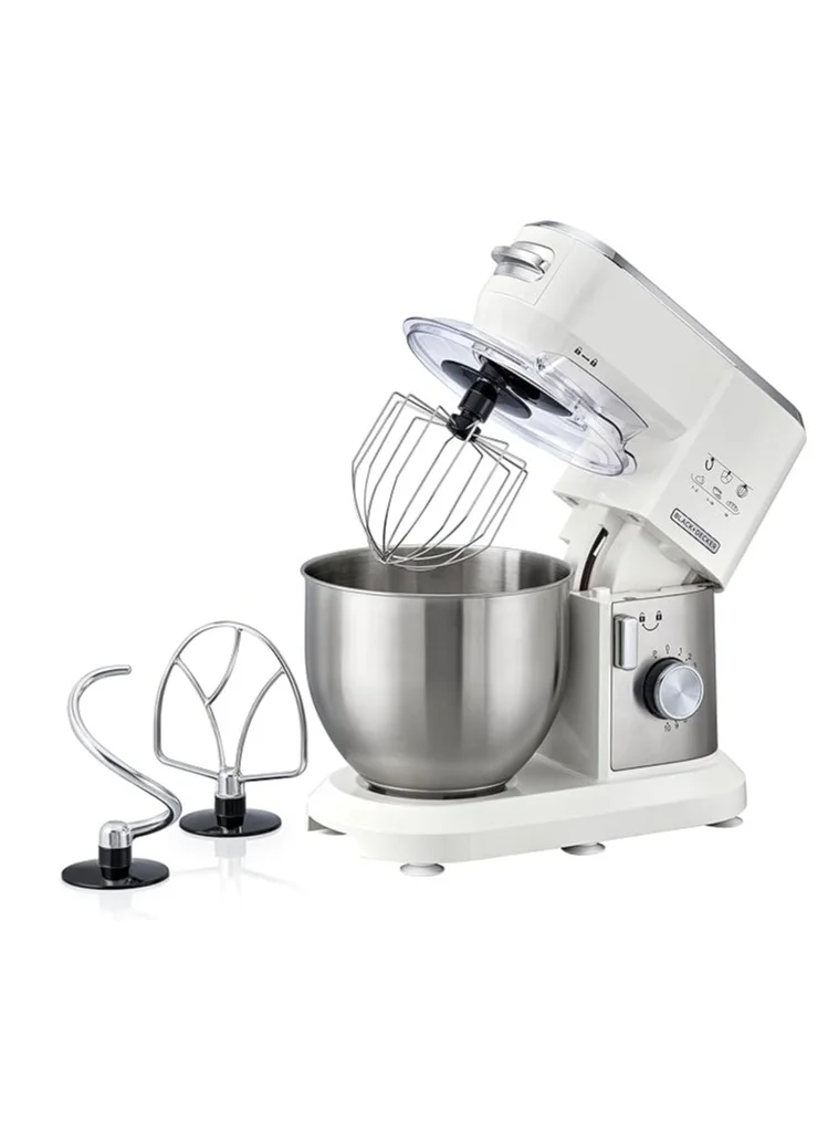 Premium Multifunction Stand Mixer 1000W Kitchen Machine with 6L Stainless Steel Bowl (White, 6 L) jqv0b