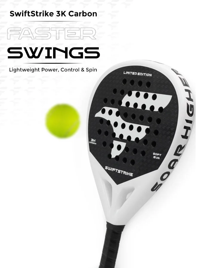 Falco SwiftStrike Padel Racket (3K Carbon Fiber, Hybrid Shape) Professional Lightweight Racket for Power and Control 6wxj1